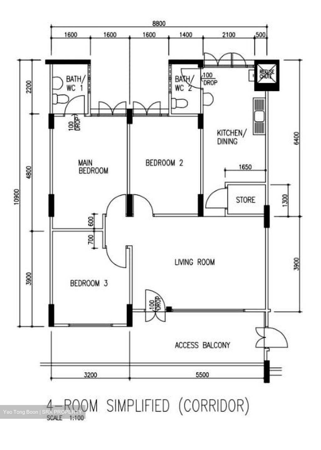 Blk 350 Woodlands Avenue 3 (Woodlands), HDB 4 Rooms #636876711